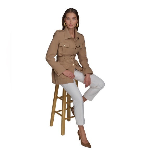 Donna Karan Women's Belted Crepe Jacket - Picture 5 of 5